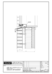 Indbygning i formur tegl, bagmur lægteskelet, understøtning med konsolbeslag,